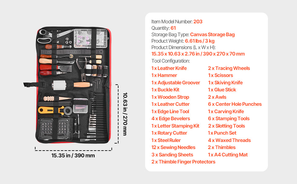 Leather Working Tools Kit